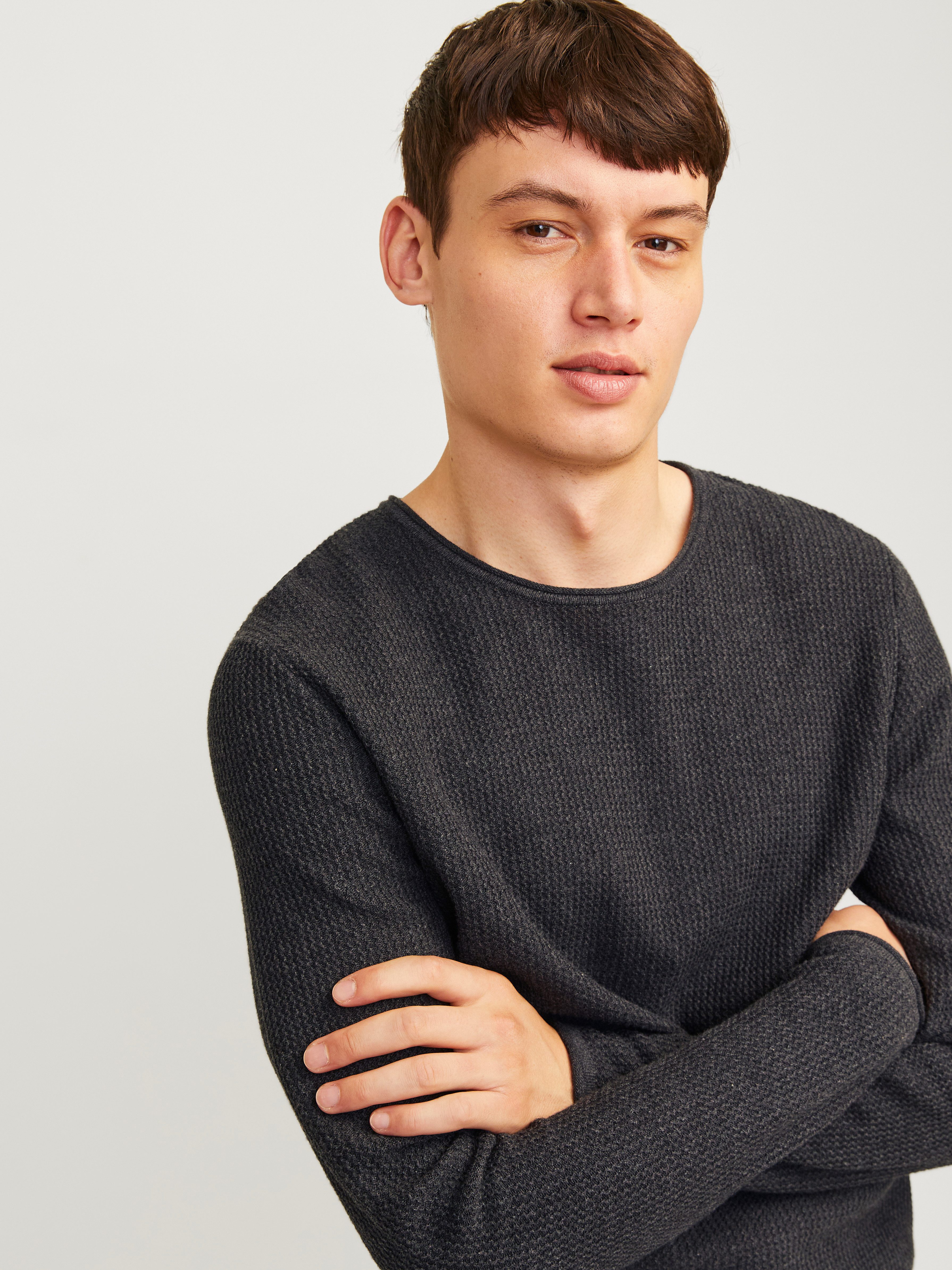 Jack & Jones Rundhalspullover JJECOOPER KNIT CREW NECK NOOS in Strick Optik