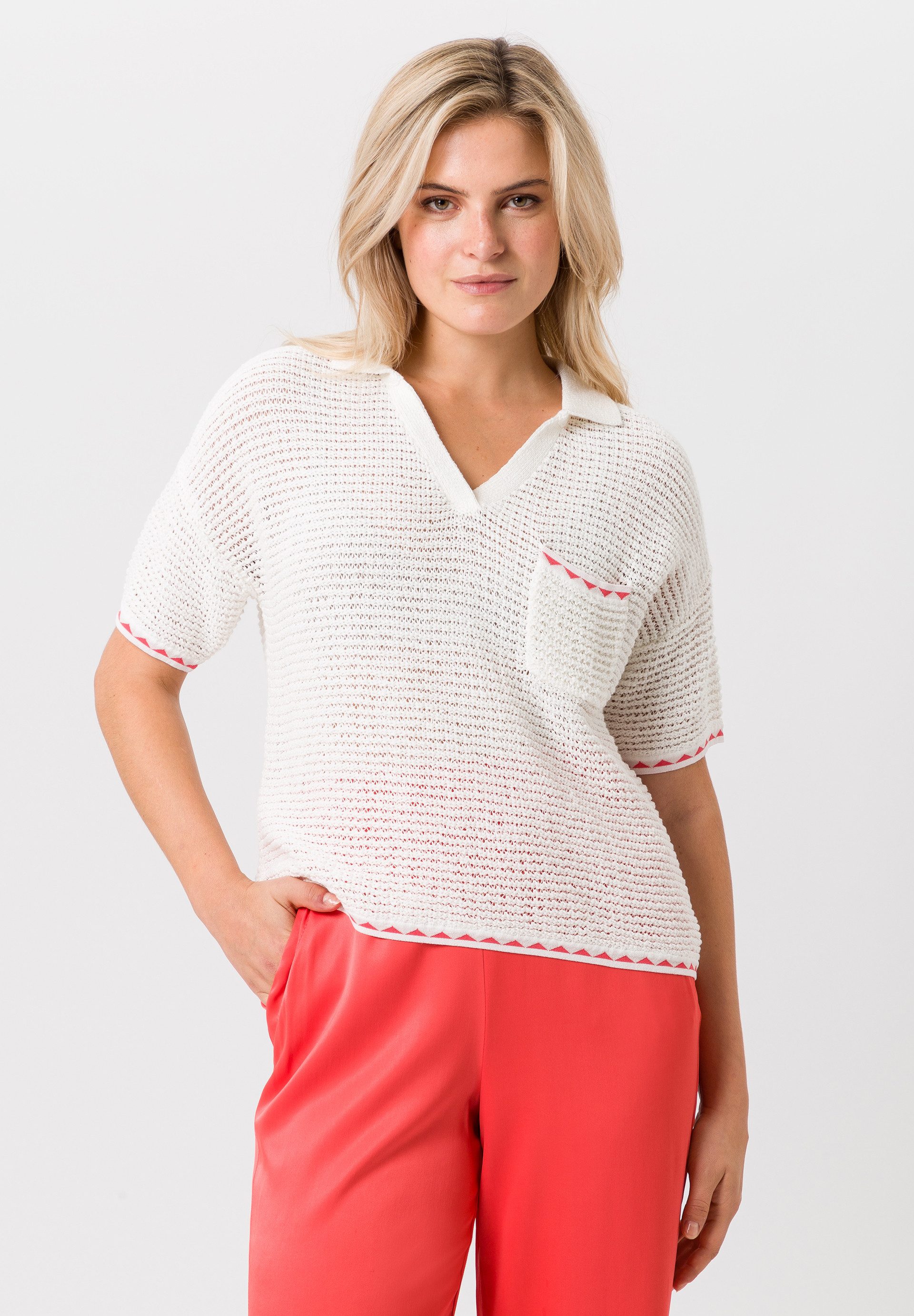 TUZZI Strickpullover mit kontrastierenden Abschlüssen günstig online kaufen