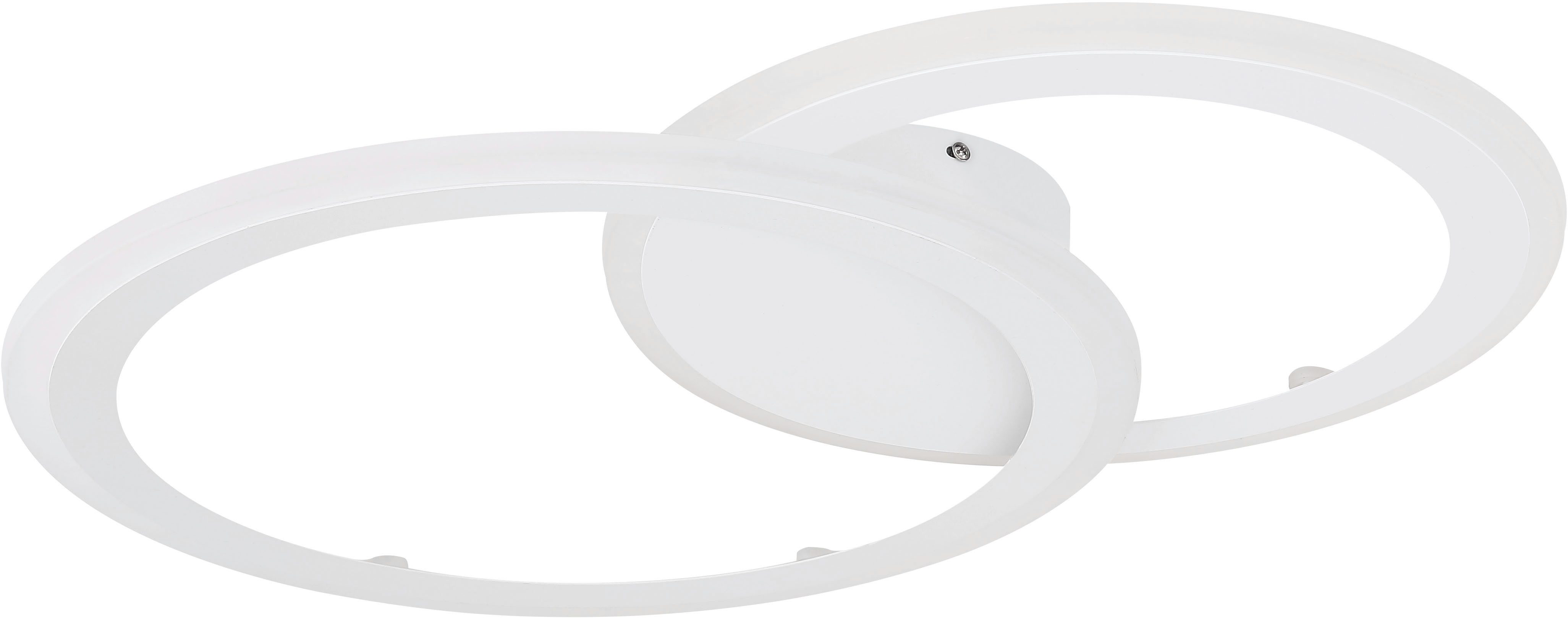 GLOBO LIGHTING LED Deckenleuchte FENNA, Dimmfunktion, Memoryfunktion, Nachtlichtfunktion, mehrere Helligkeitsstufen, LED fest integriert, Deckenlampe/rund/Wohnzimmer/Schlafzimmer/modern