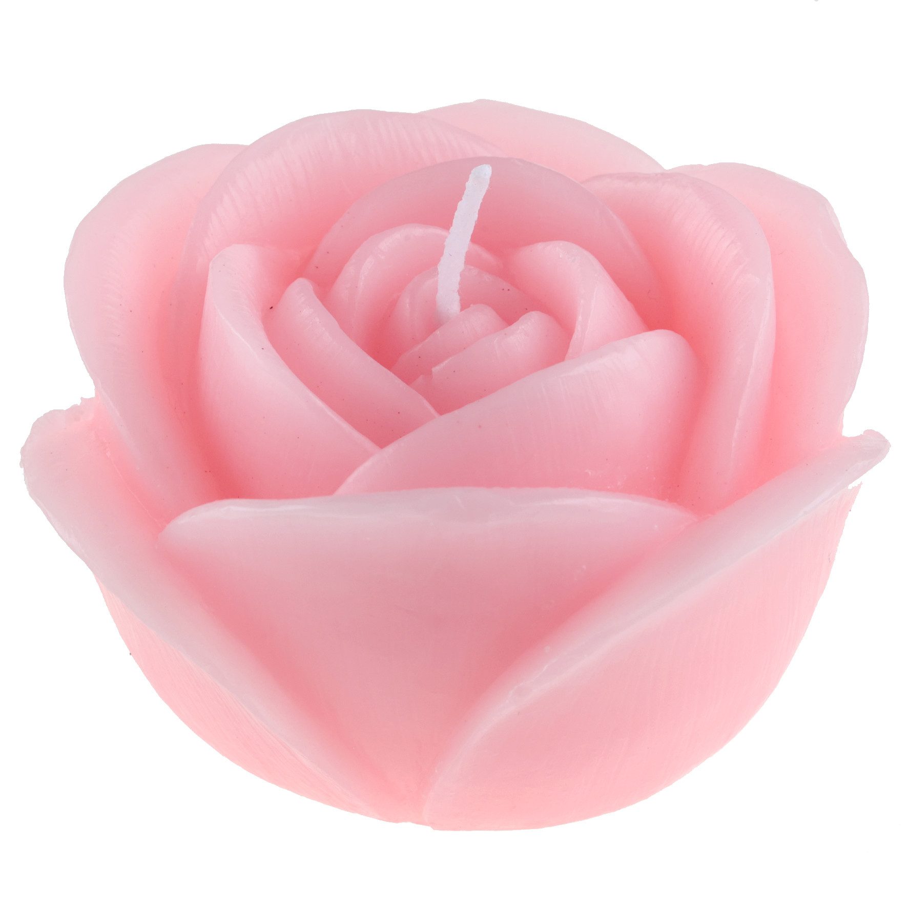 Santex Formkerze Kerze in Rosenform, Ø7cm x 4,5cm. Rosenkerze, Geschenk