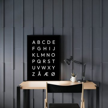 NORDIC WORDS Poster Alphabet Dänisch