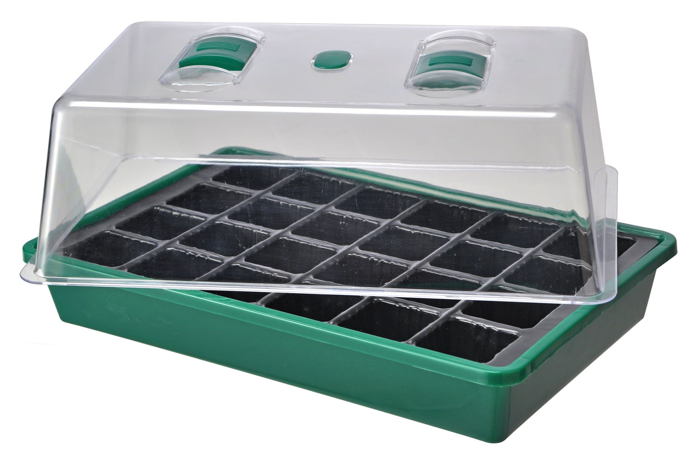 Haushalt International Anzuchttopf Mini Gewächshaus - 38 x 24 cm - Anzuchtschale (Stück, 1 St., Mini Gewächshaus), Kleines Gewächshaus mit Lüftungsschlitzen