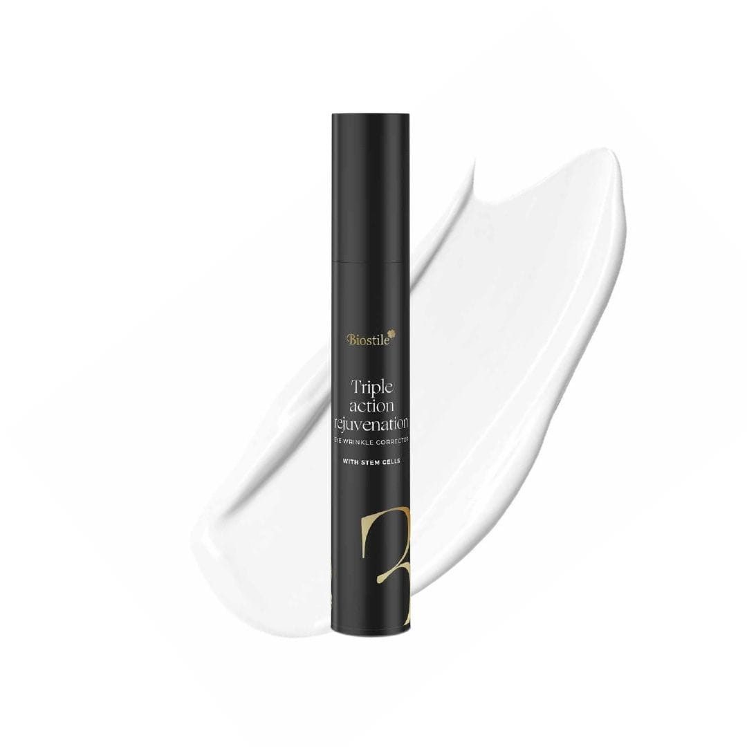 Biostile Triple Action Rejuvenation Anti-Aging Augenpflege mit Peptiden - Augencreme, 15 g, Mit Koffein, Hyaluron & Pflege für die Augenpartie, 15ml