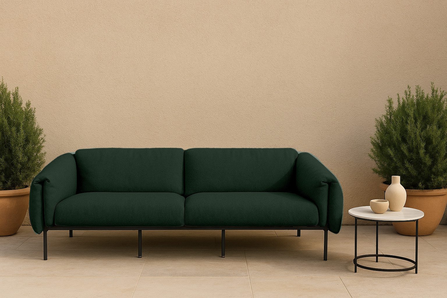 Home affaire 3-Sitzer Lumi, Outdoor Gartensofa, wetterfeste Materialien, Breite 228 cm