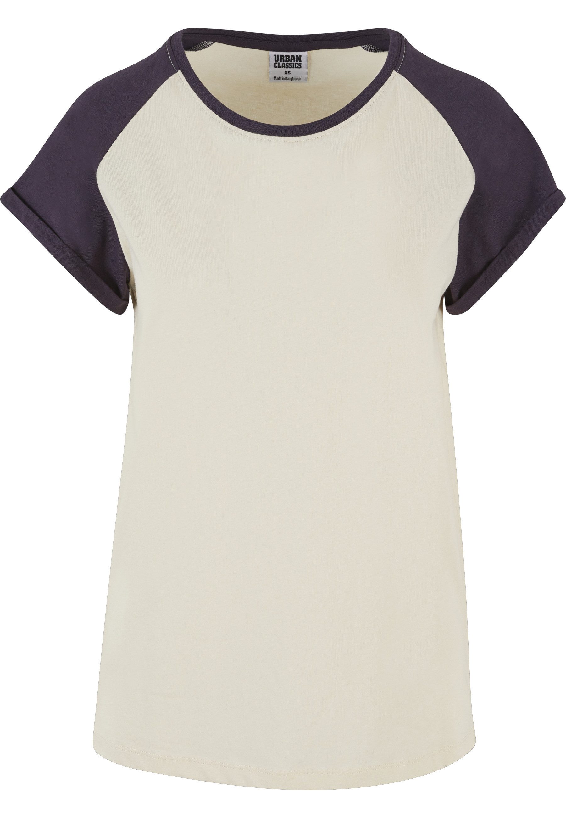 Kurzarmshirt Urban Classics Damen Ladies Contrast Raglan Tee