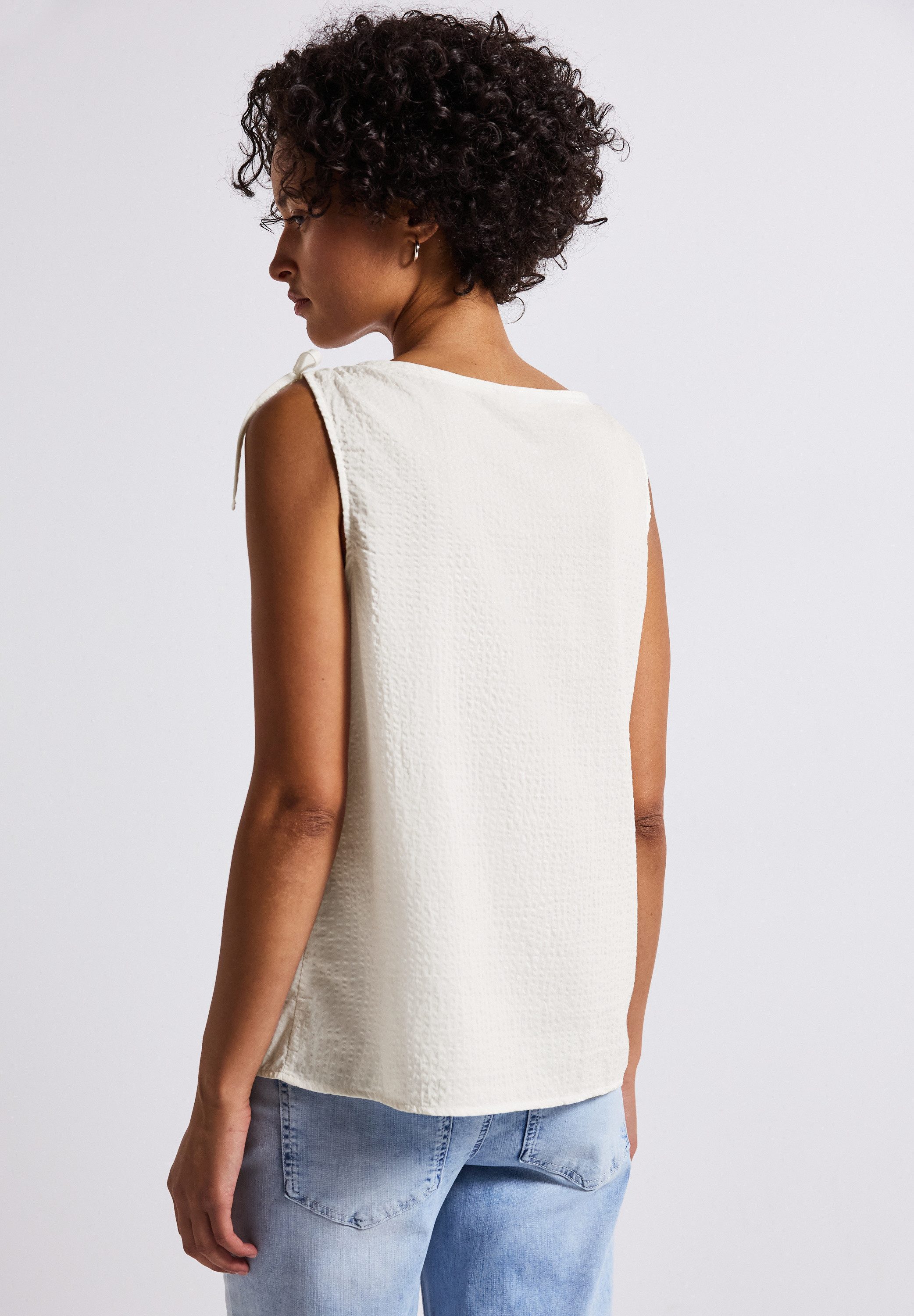 STREET ONE Blusentop mit Raffungen an den Schultern günstig online kaufen