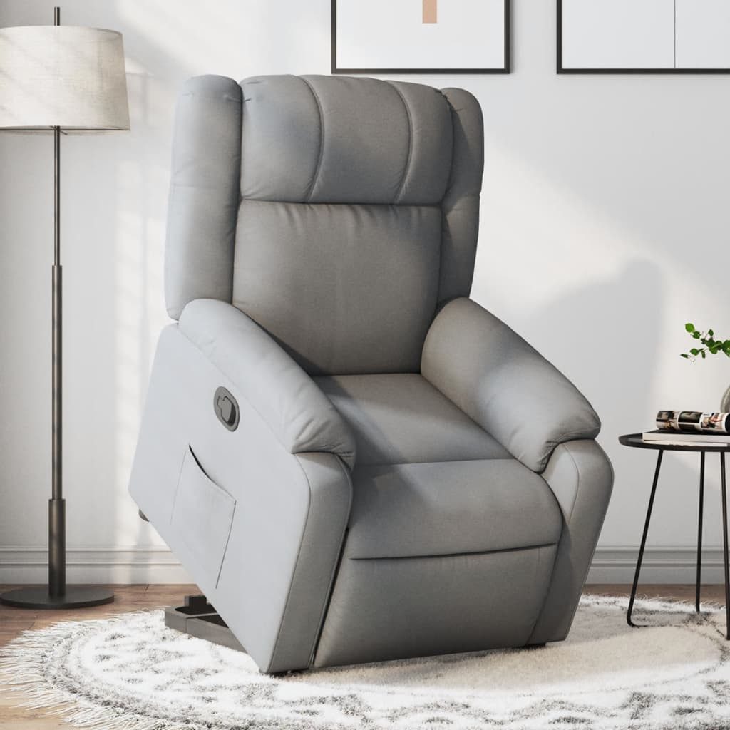 Massagesessel Relaxsessel mit elektrischer Aufstehhilfe Hellgrau 77x95x99 cm