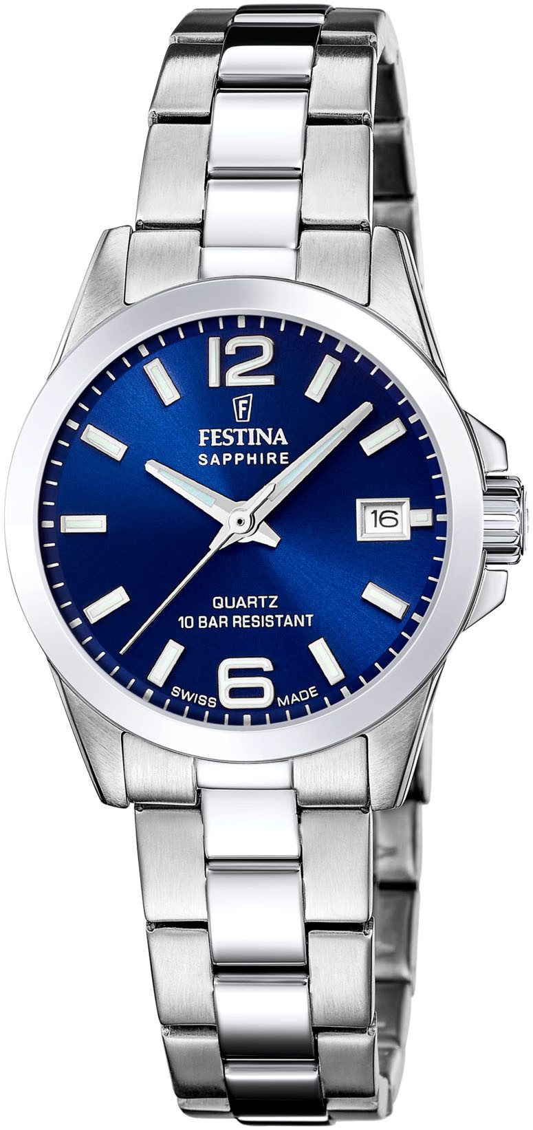 Festina Quarzuhr F20049/5, Armbanduhr, Damenuhr, Swiss Made, Edelstahlarmba günstig online kaufen