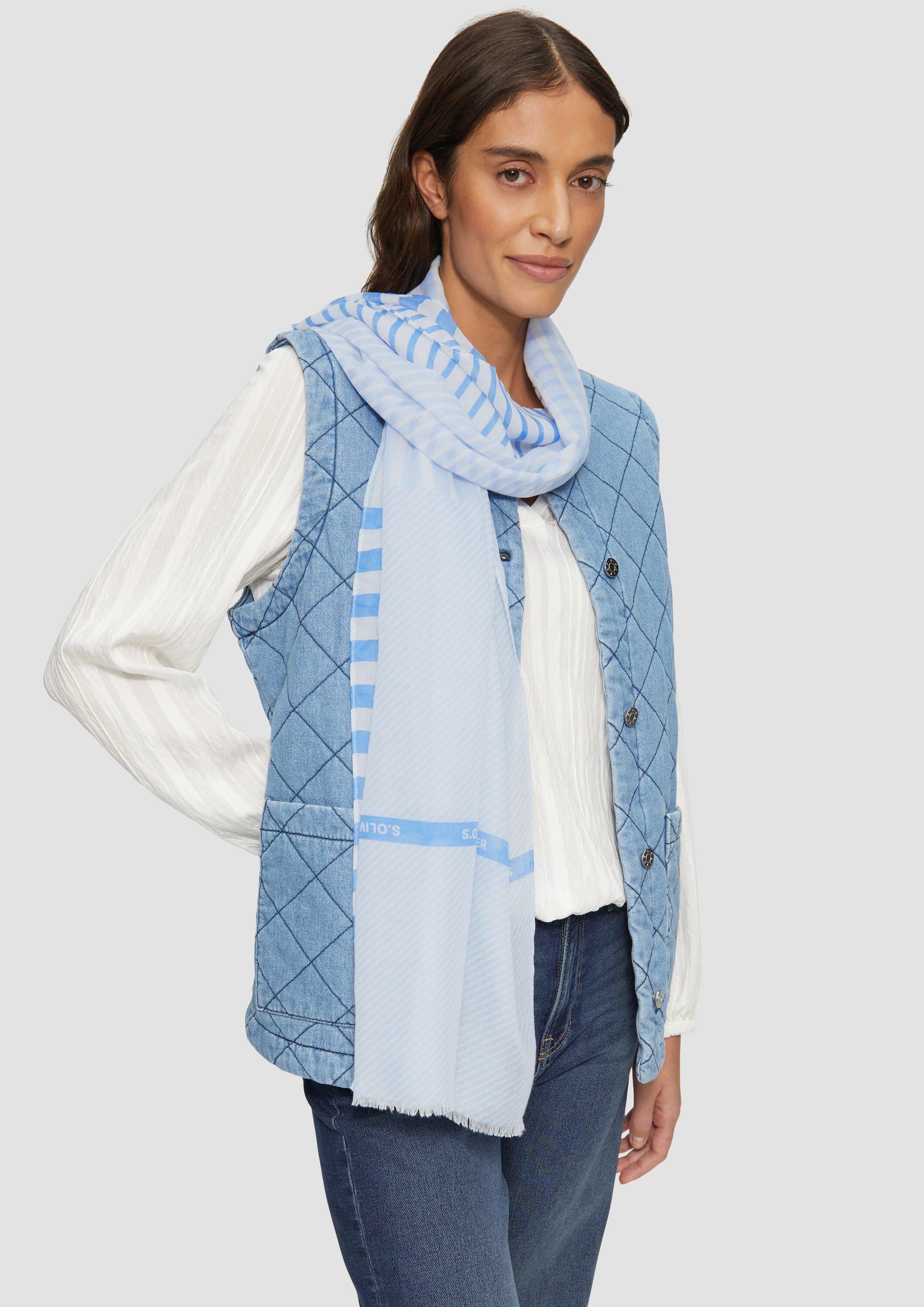 s.Oliver Schal Tuch, Lässiger Schal mit feinem Streifenmuster günstig online kaufen