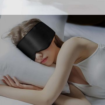 KIKI Augenmaske Augenmaske mit verstellbarem Kopfband für Männer und Frauen, Schwarz, 1-tlg.