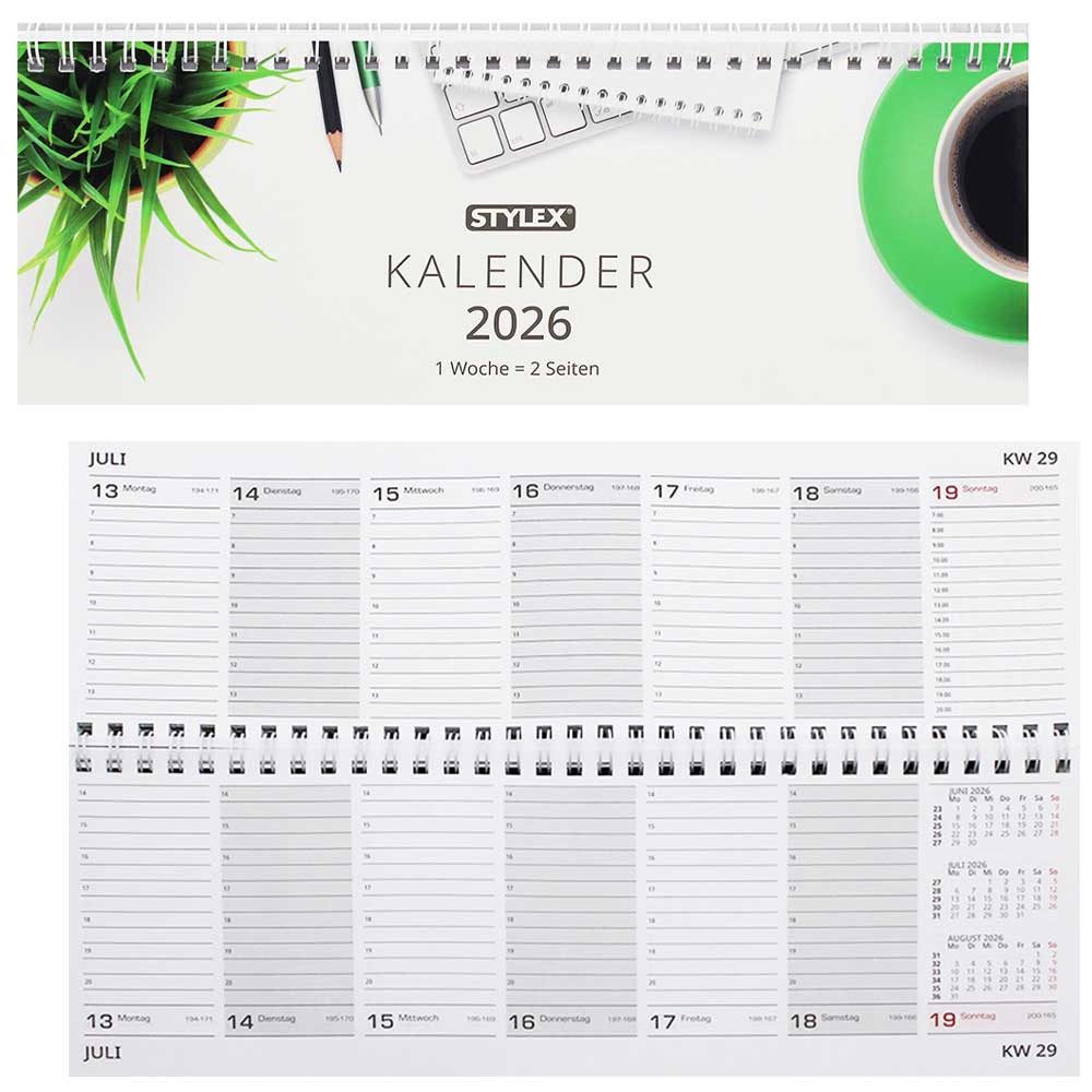Stylex Schreibwaren Schreibtischkalender 2026