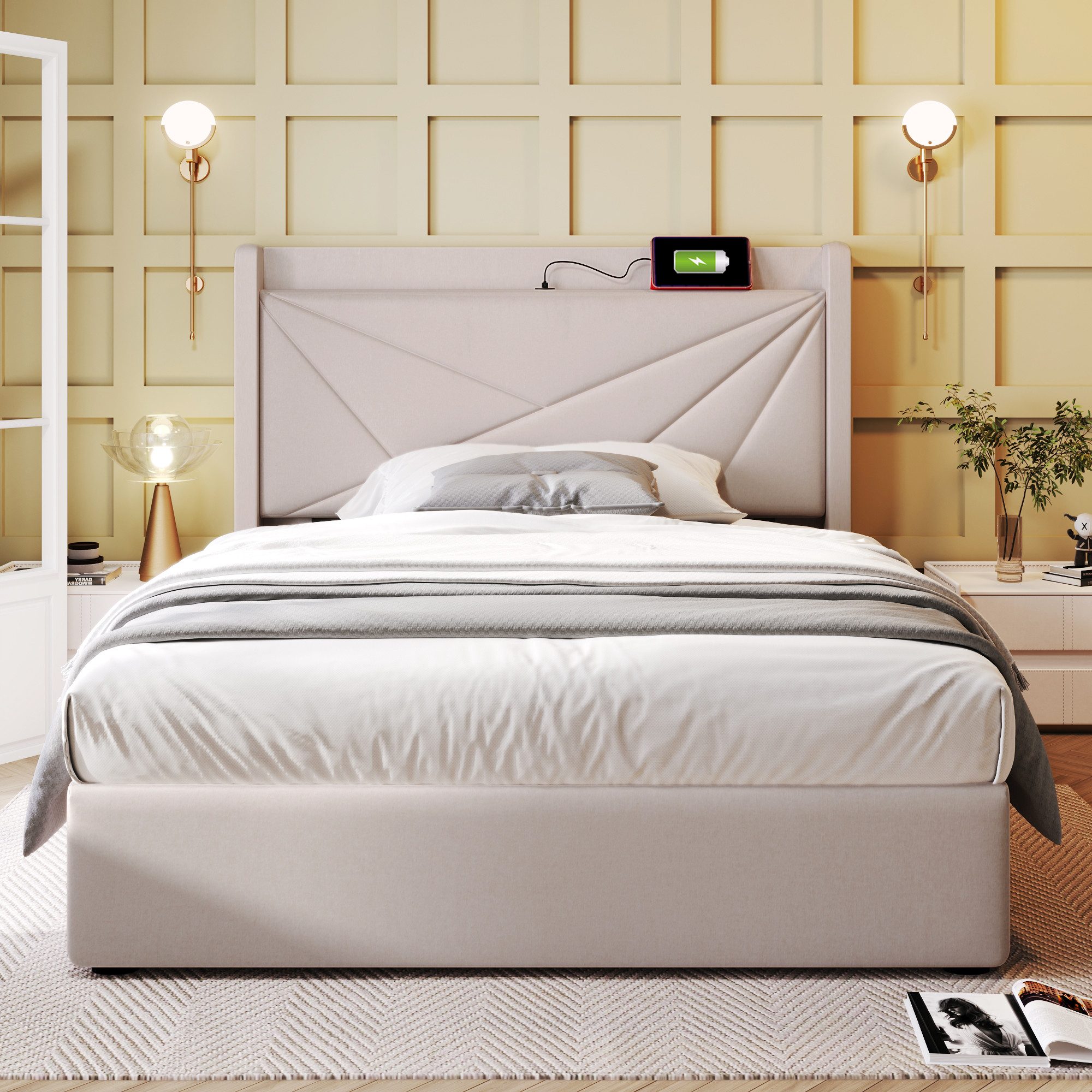 STILVORA Polsterbett 90x200 Stauraumbett Jugendbett mit günstig online kaufen