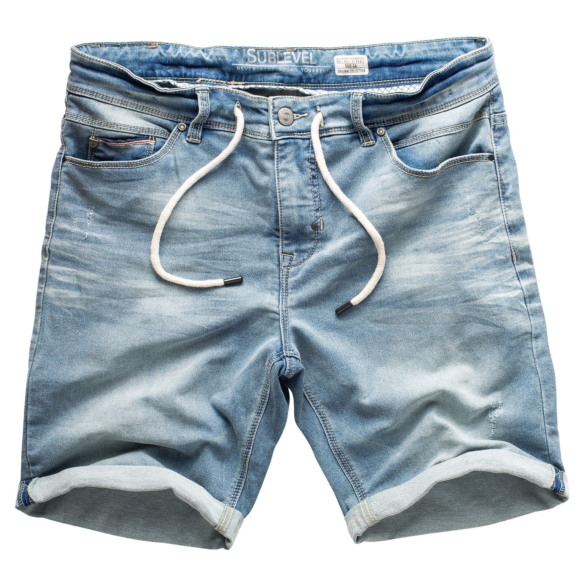 SUBLEVEL Shorts Sweat Shorts Jeans Kurze Hose Bermuda Sweatpants günstig online kaufen