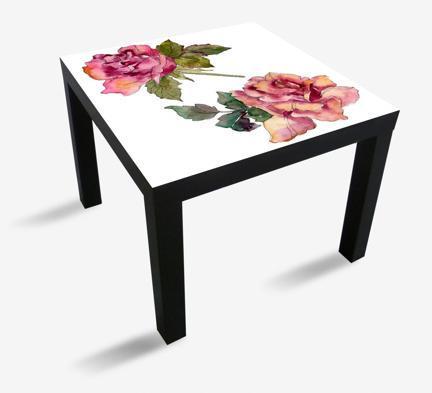 Wallario Möbelfolie Rosen im Aquarellstil