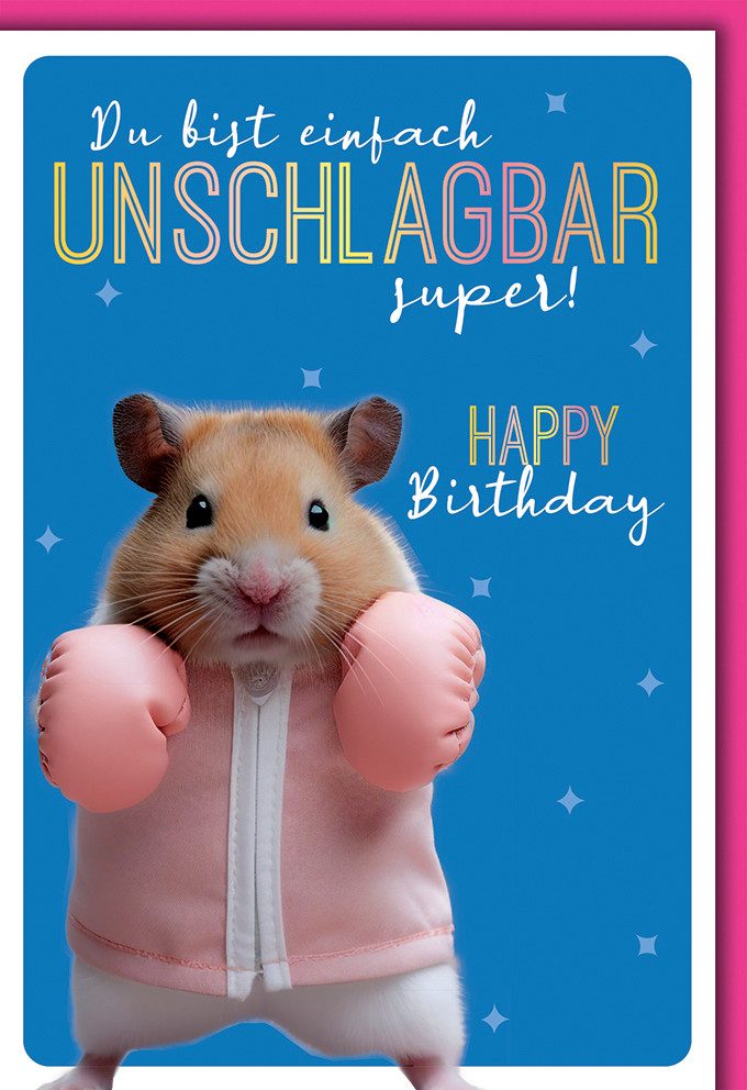 Verlag Dominique Grußkarten Geburtstag Karte mit Umschlag Boxender