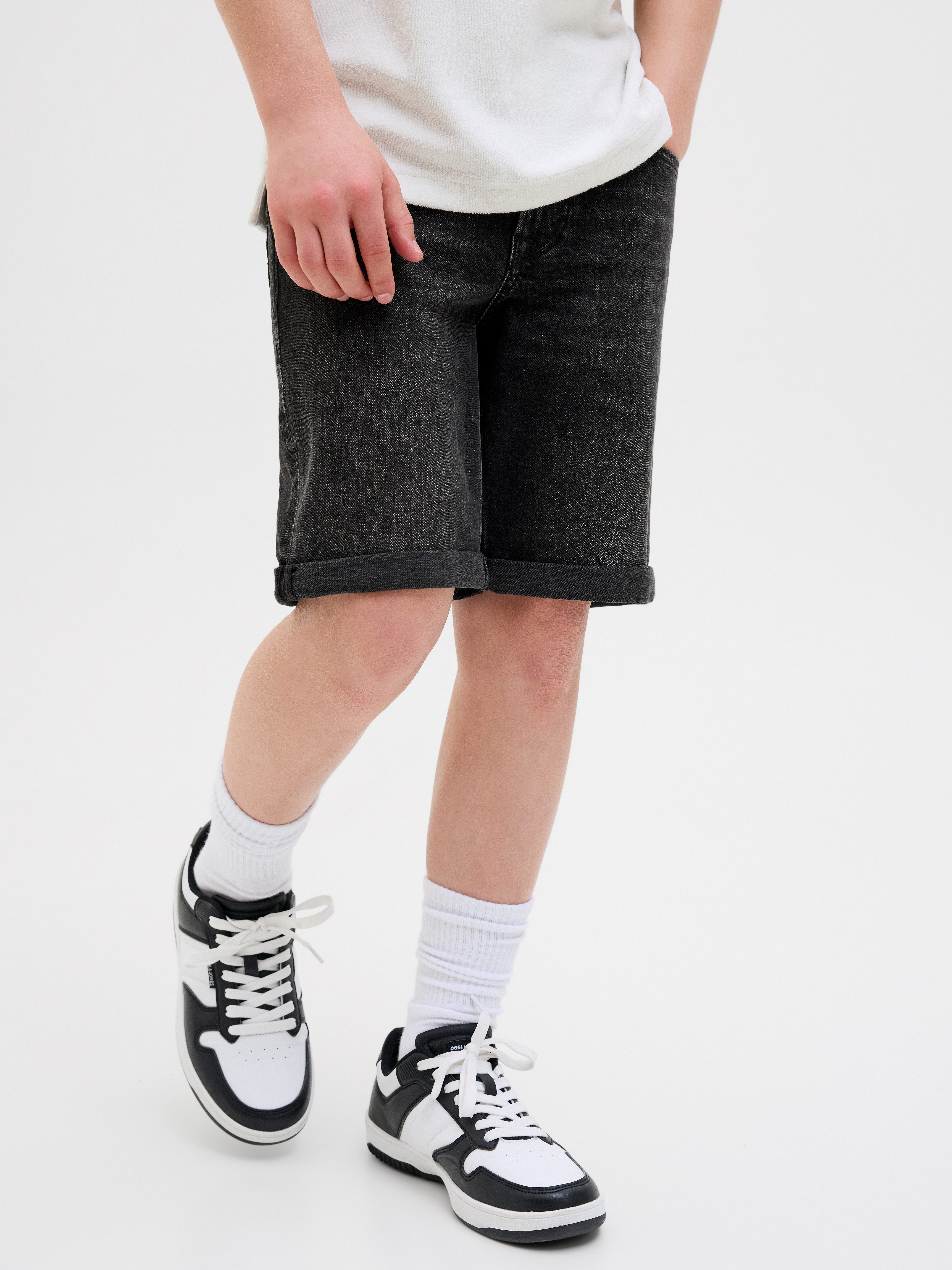 Jack & Jones Junior Shorts JJIRICK bequem mit mittlerer Taille für Jungen unifarben, modisch, regular fit, Web