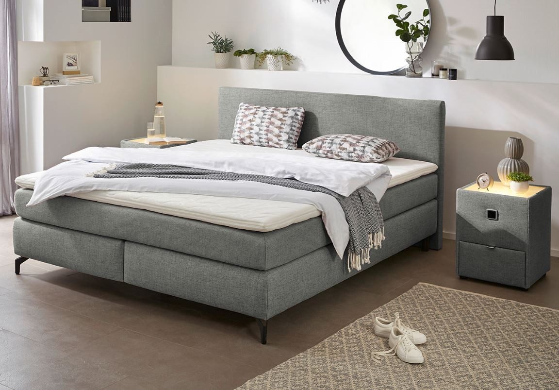 Boxspringbett niedriges Kopfteil im Test 3