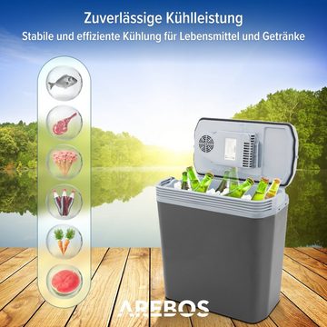 Arebos Elektrische Kühlbox 20L, Mobil Kühlschrank ECO Modus, Kühlen & Warmhalten