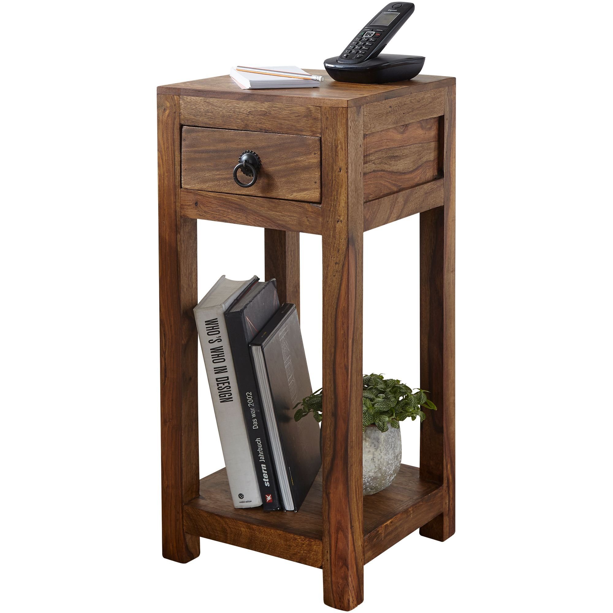 Liberty Furniture Tribeca Beistelltisch Mit Schubladen – Rustikales Design, Dunkelbraun, 23x27x24 Cm