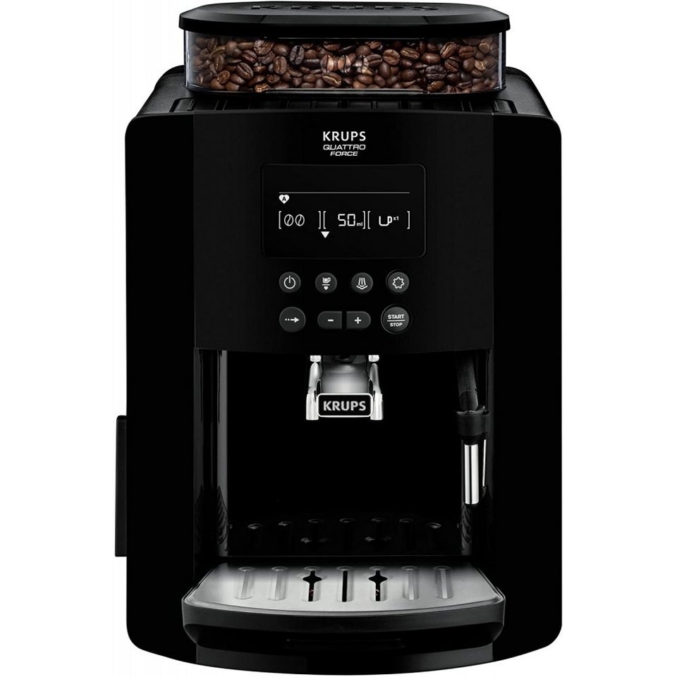 Krups Kaffeemaschine mit Mahlwerk EA8170 - Kaffee-Vollautomat - schwarz