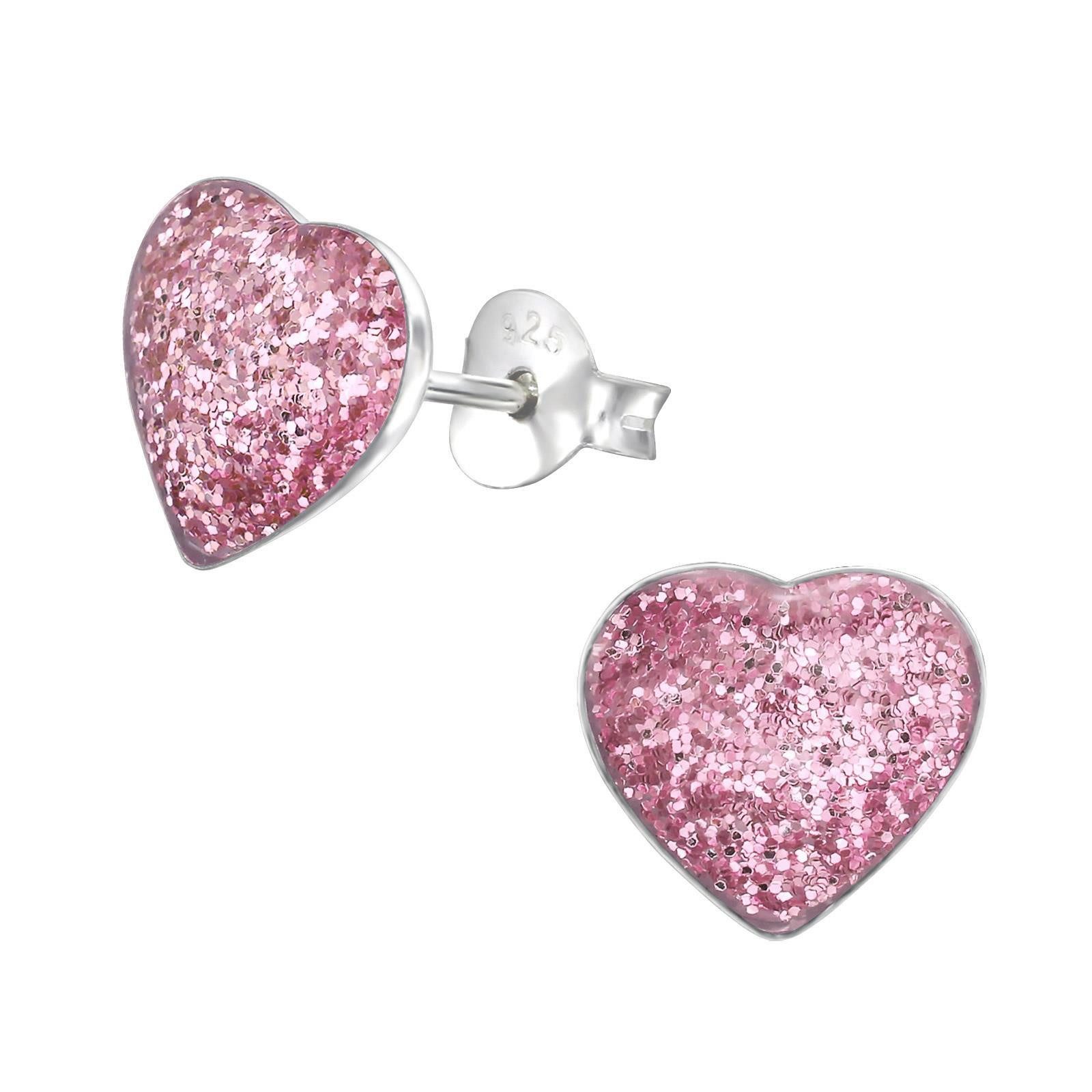 Ohrring-Set Herz Kinder Ohrringe 925 Silber Ohrstecker