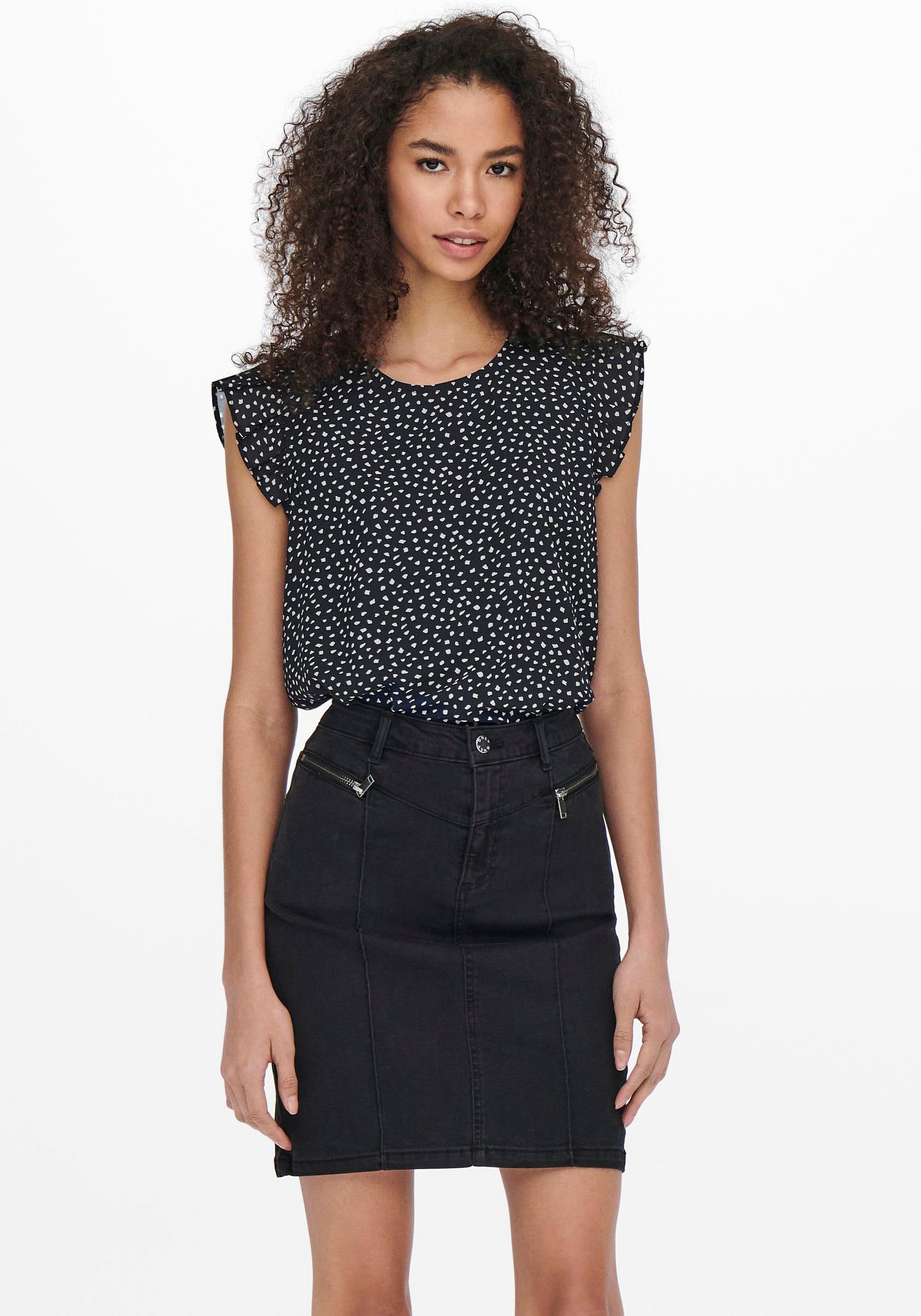 ONLY ONLTARYN ROMANTIC RUFFLE - Camicia - black/nero