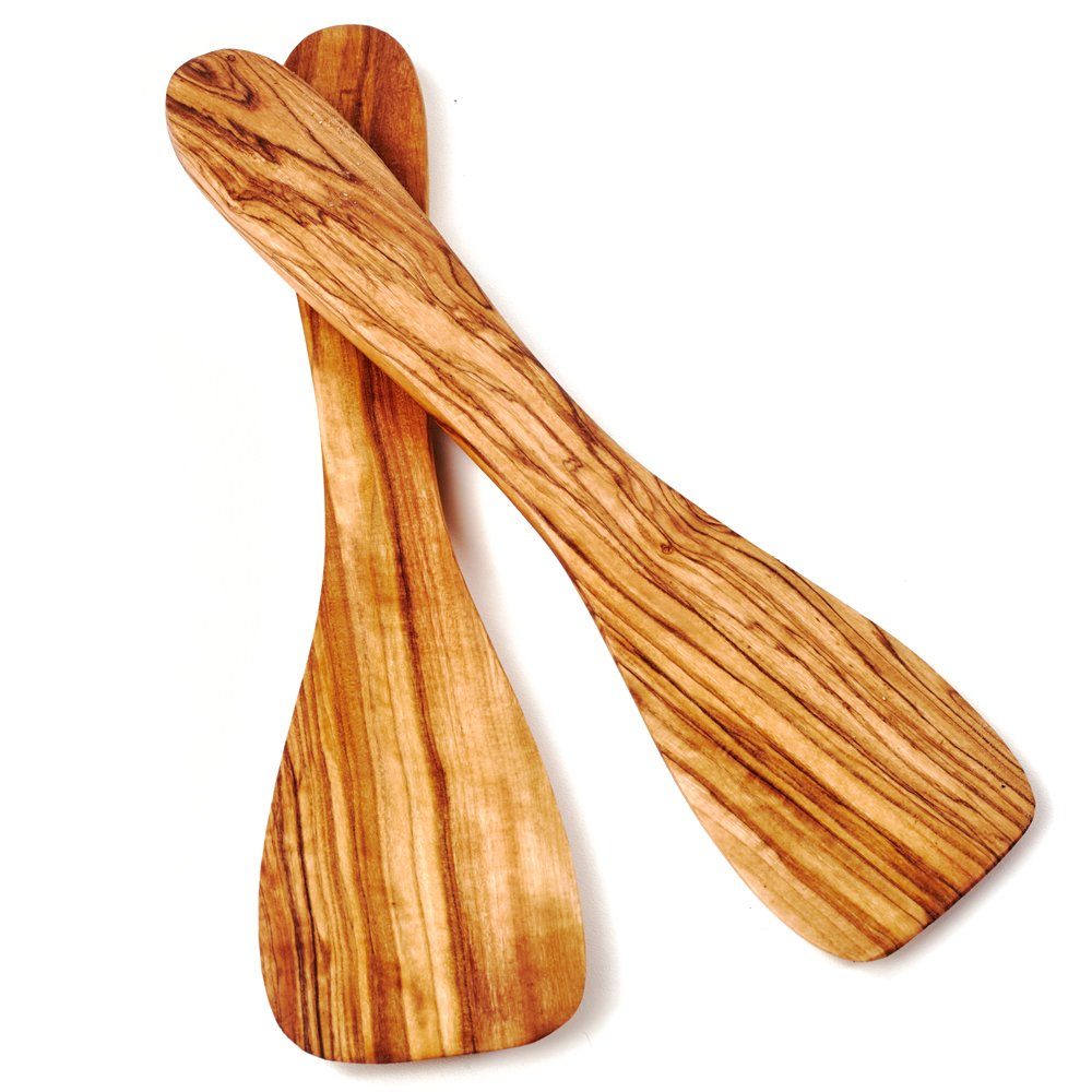 Pfannenwender 2er Set Pfannenwender aus Olivenholz, klassisch