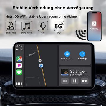 Powerwill Carplay Wireless Adapter iPhone für Werkseitig Verkabeltes CarPlay Adapter USB, USB-C, Kompatibel mit Autos ab 2016 & iOS 10+, Bluetooth 5GHz, Plug-und-Play