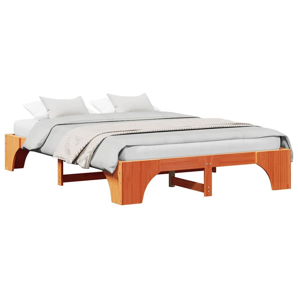 vidaXL Bett Bettgestell Wachsbraun 160 x günstig online kaufen