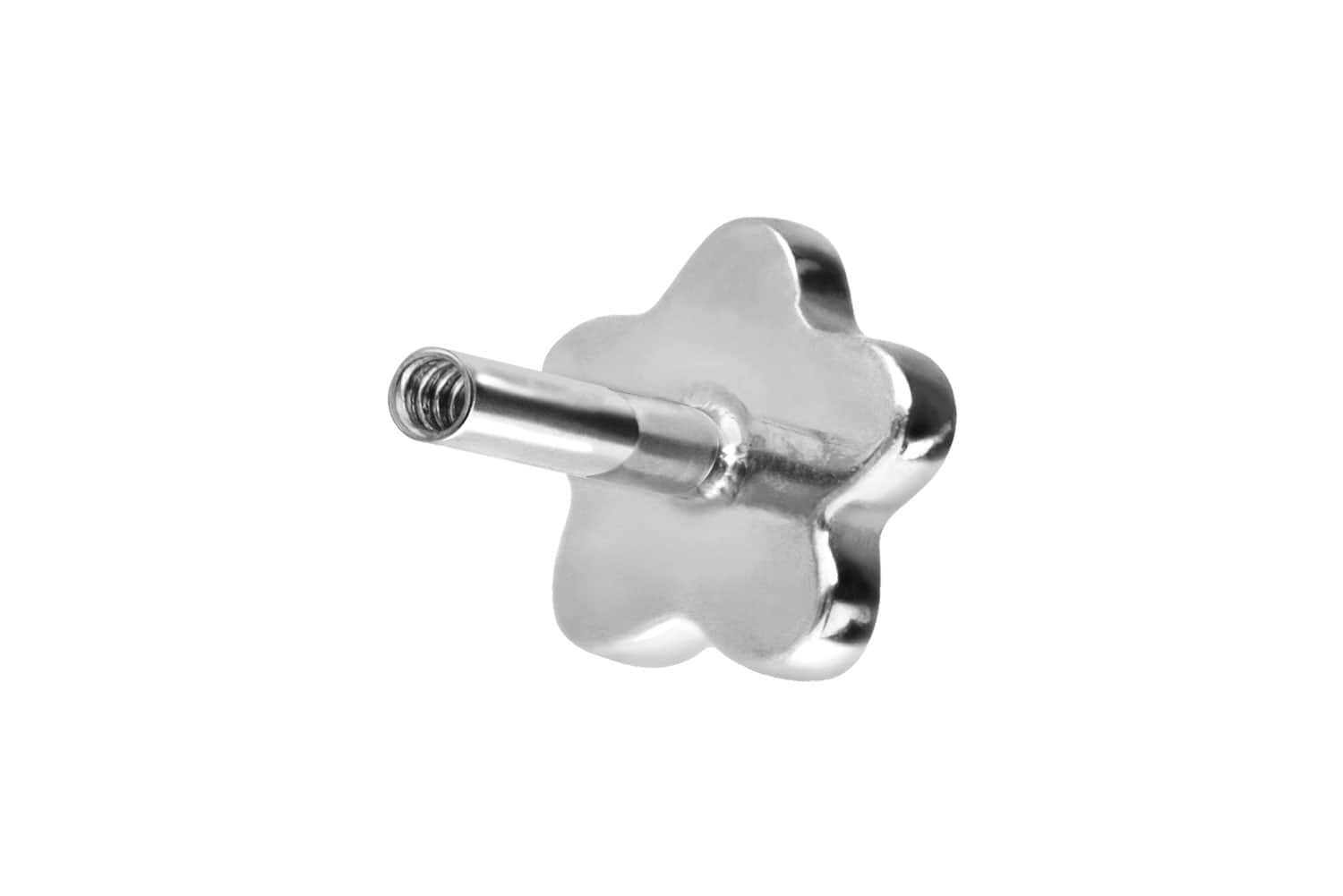 Piercing-Set Titan Labret mit Innengewinde ohne Kugel BLUME