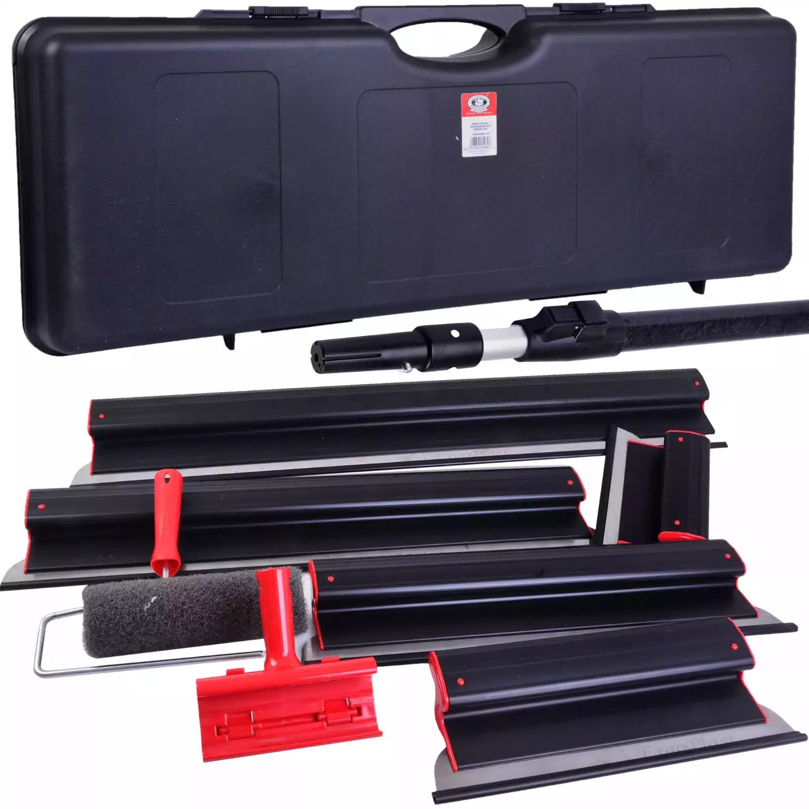 Flächenspachtel 10-teilig SET Koffer Ergoplast Flächenspachtel Adapter Rollspachtel