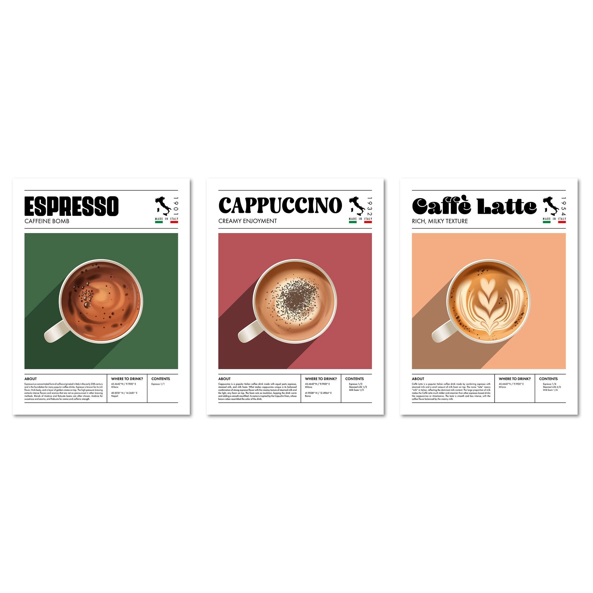 ARTFAVES Bilder-Collage Poster Set - Coffee günstig online kaufen