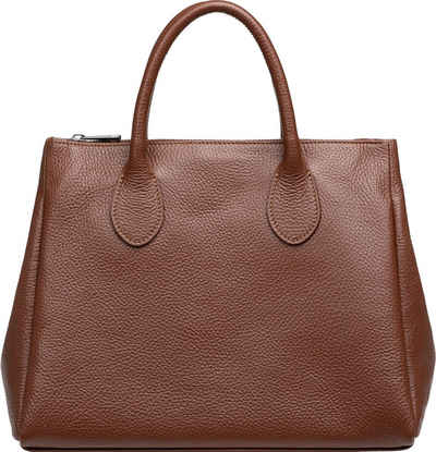 Caspar Henkeltasche TL812 klassisch elegante Damen Leder Handtasche