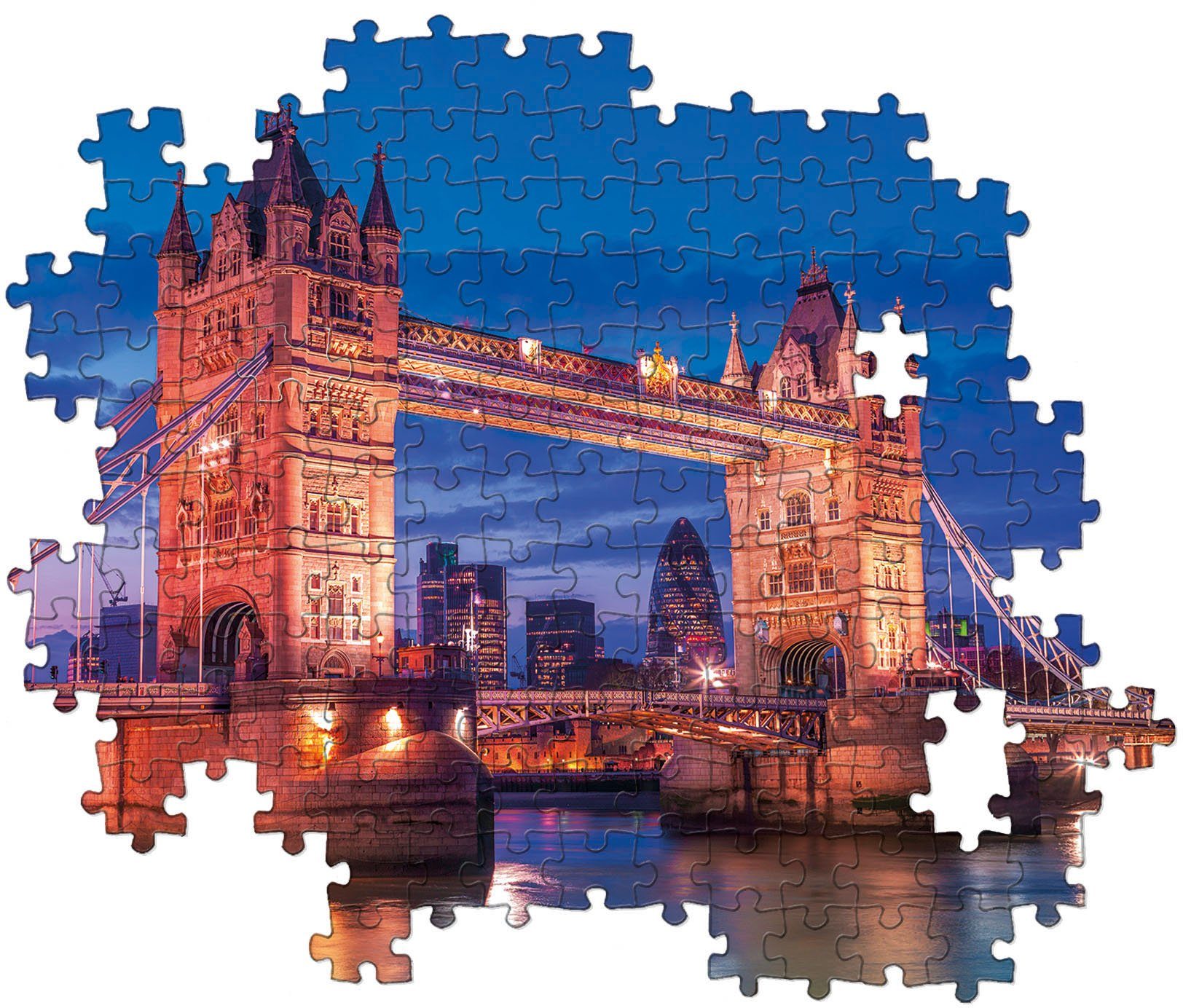 1000 - Puzzle Europe, High Collection, Clementoni® Bridge, weltweit - Wald Made Tower Quality Puzzleteile, in FSC® schützt