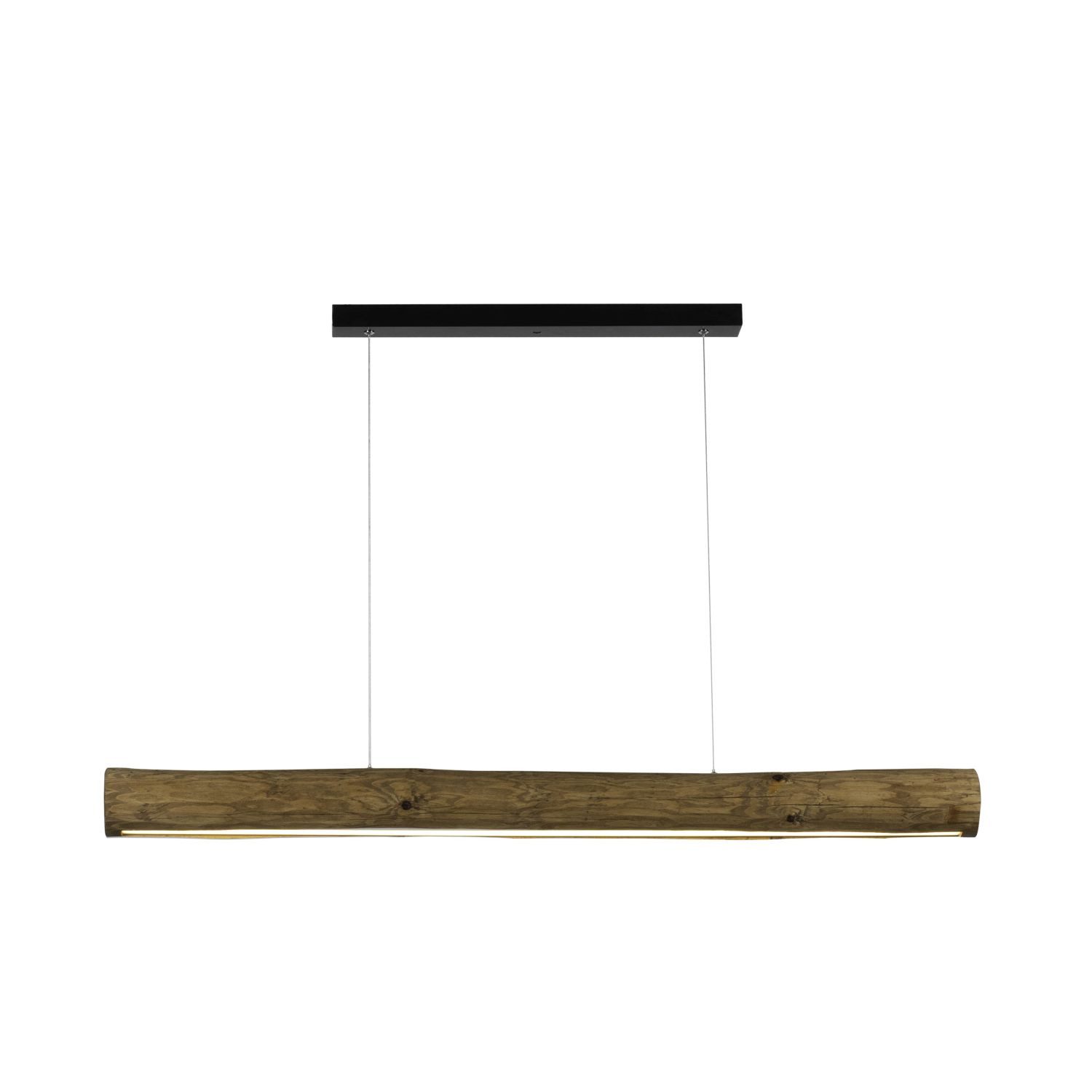 Licht-Erlebnisse Pendelleuchte LEOMARIS, LED fest integriert, Warmweiß, LED Holz H: max. 112 cm Kiefer Gebeizt Schwarz Modern