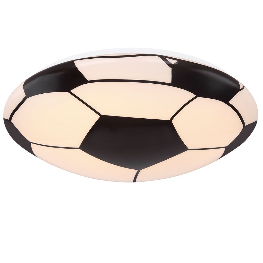 Lampe Dekor Dekolicht, Warmweiß, LED etc-shop schwarz rund Leuchte Strahler LED-Leuchtmittel fest Fußball verbaut, Decken weiß