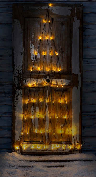 Home affaire LED-Lichternetz Varennes, Weihnachtsdeko aussen, in Dreieckform, inkl. 3 Saugnäpfe und Bänder zur Befestigung