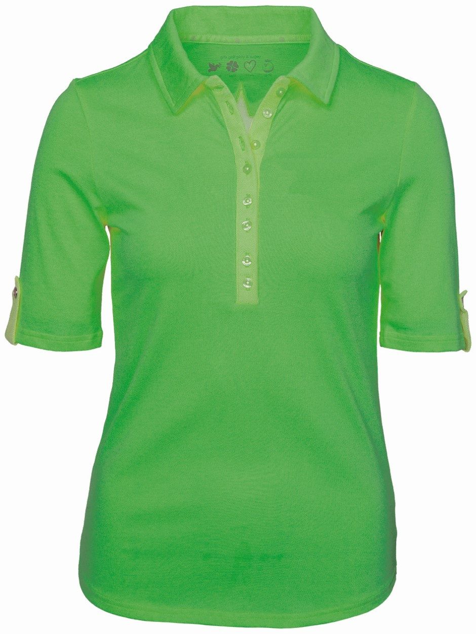 girls golf Poloshirt Girls Golf Polo ''Basic Serafina Xtra long shortsleeve'' Damen Grün S