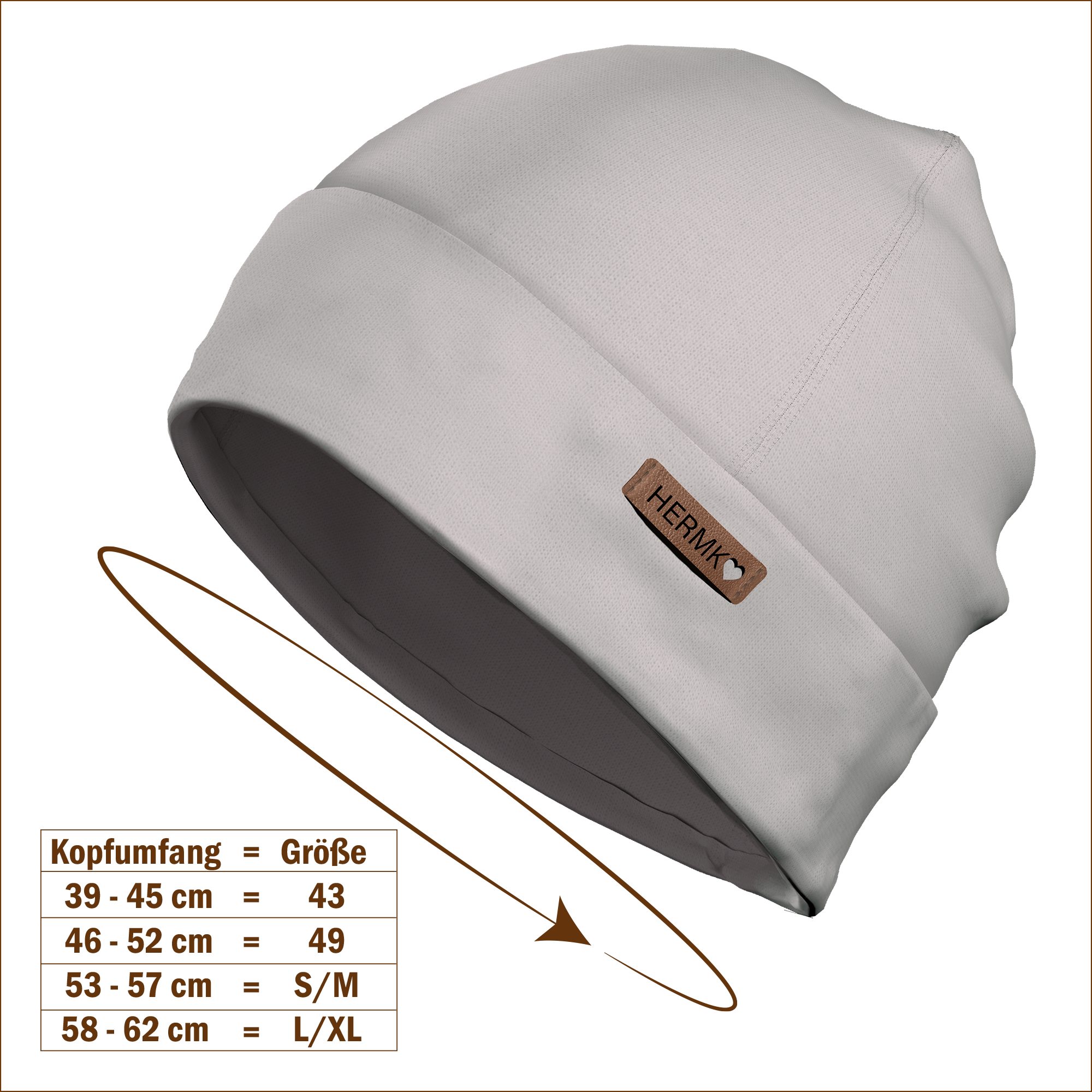 HERMKO Beanie 881210 Kinder Mütze aus 100 % Bio-Baumwolle für die Übergangszeit