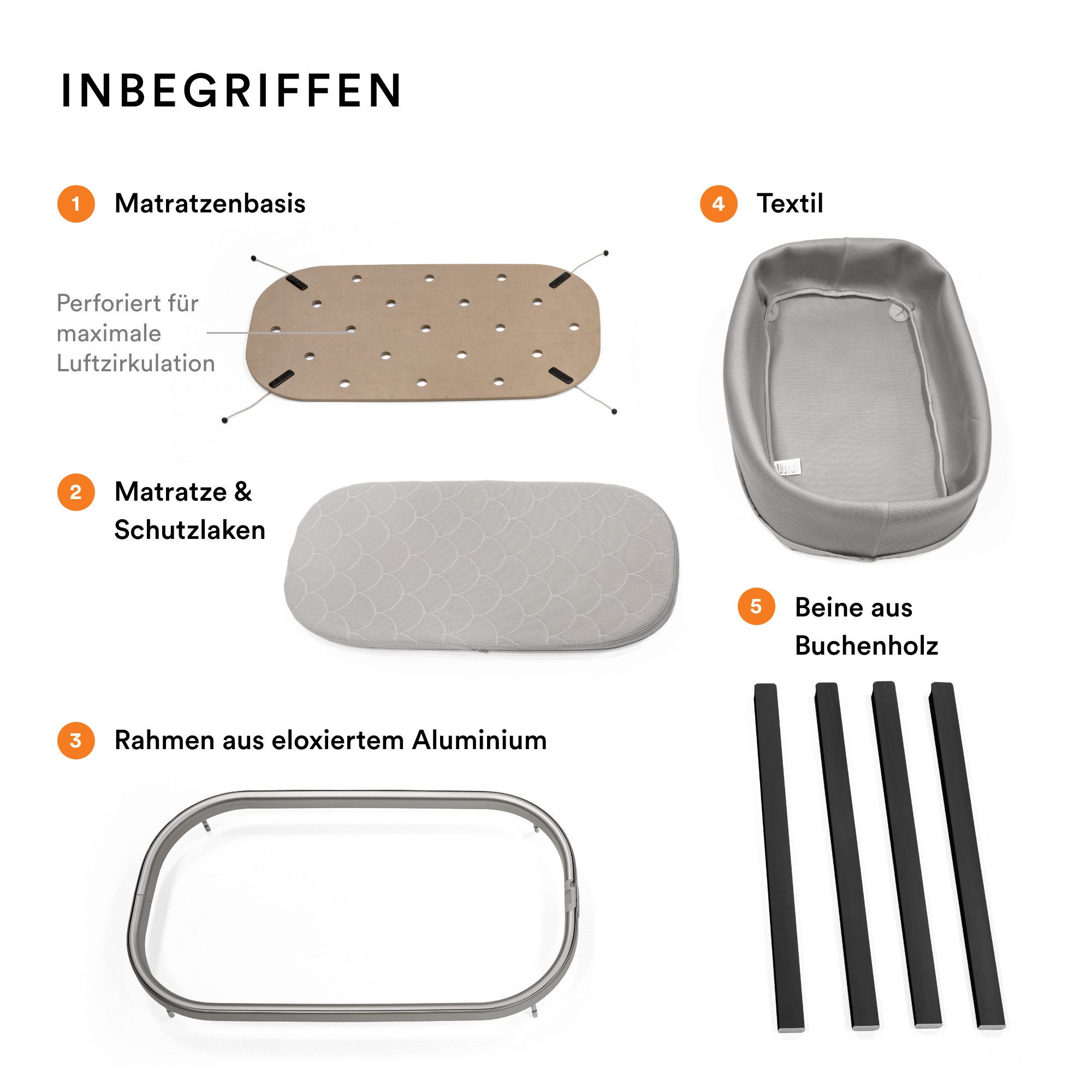 Stokke Stubenbett Snoozi Stubenwagen für Babys von 0-9 Monaten