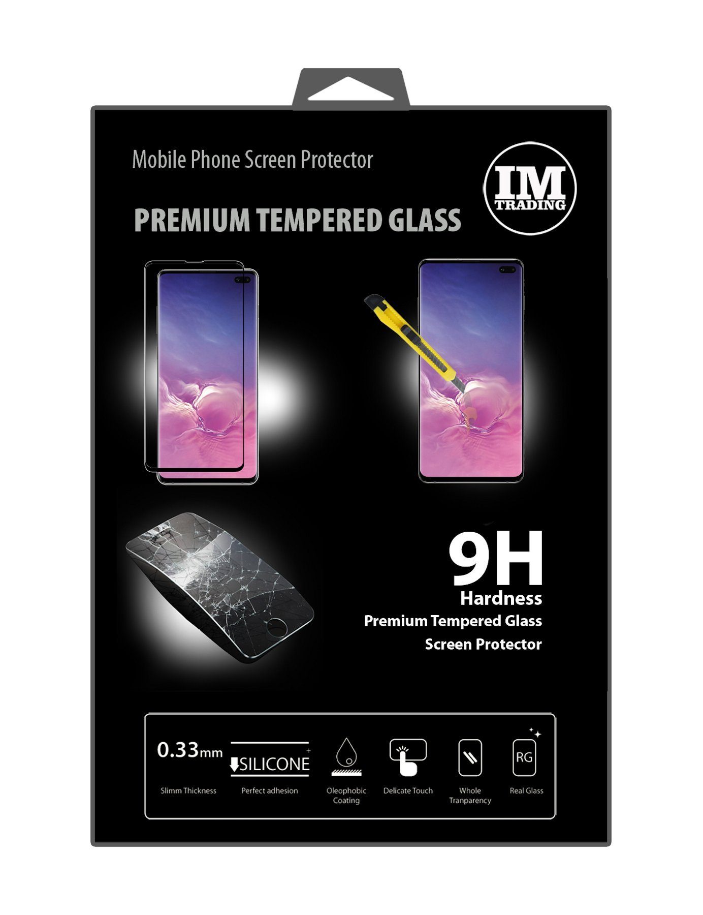 cofi1453 Handyhülle 5D Schutzglas für Samsung Galaxy S10 Plus, Displayschutz Panzerglasfolie