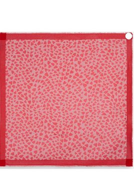 Codello Dreieckstuch Codello Damen Tuch mit Herzmotiven Farbe rosa, Fransenabschlüsse rundum
