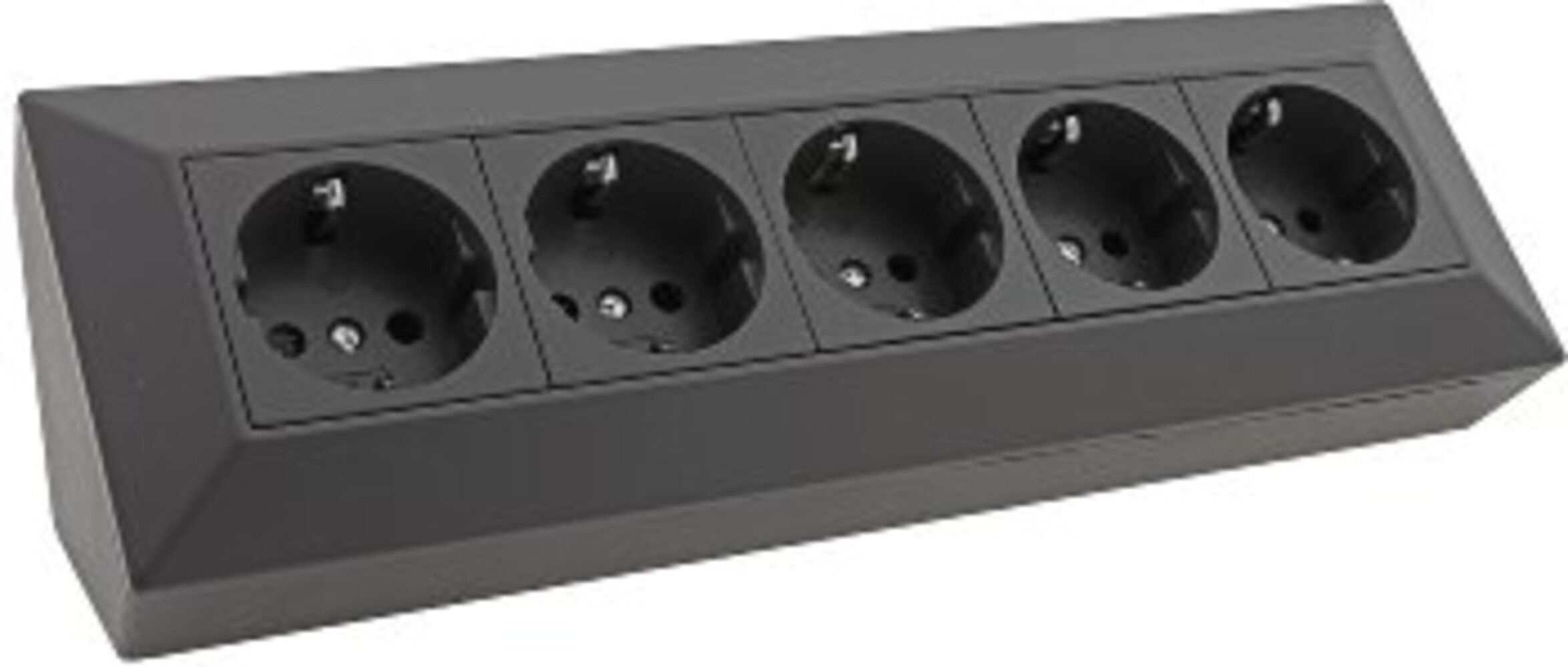 Kunststoff, schwarz, Aufbau, 3600W, neutralweiß Mehrfachsteckdose
