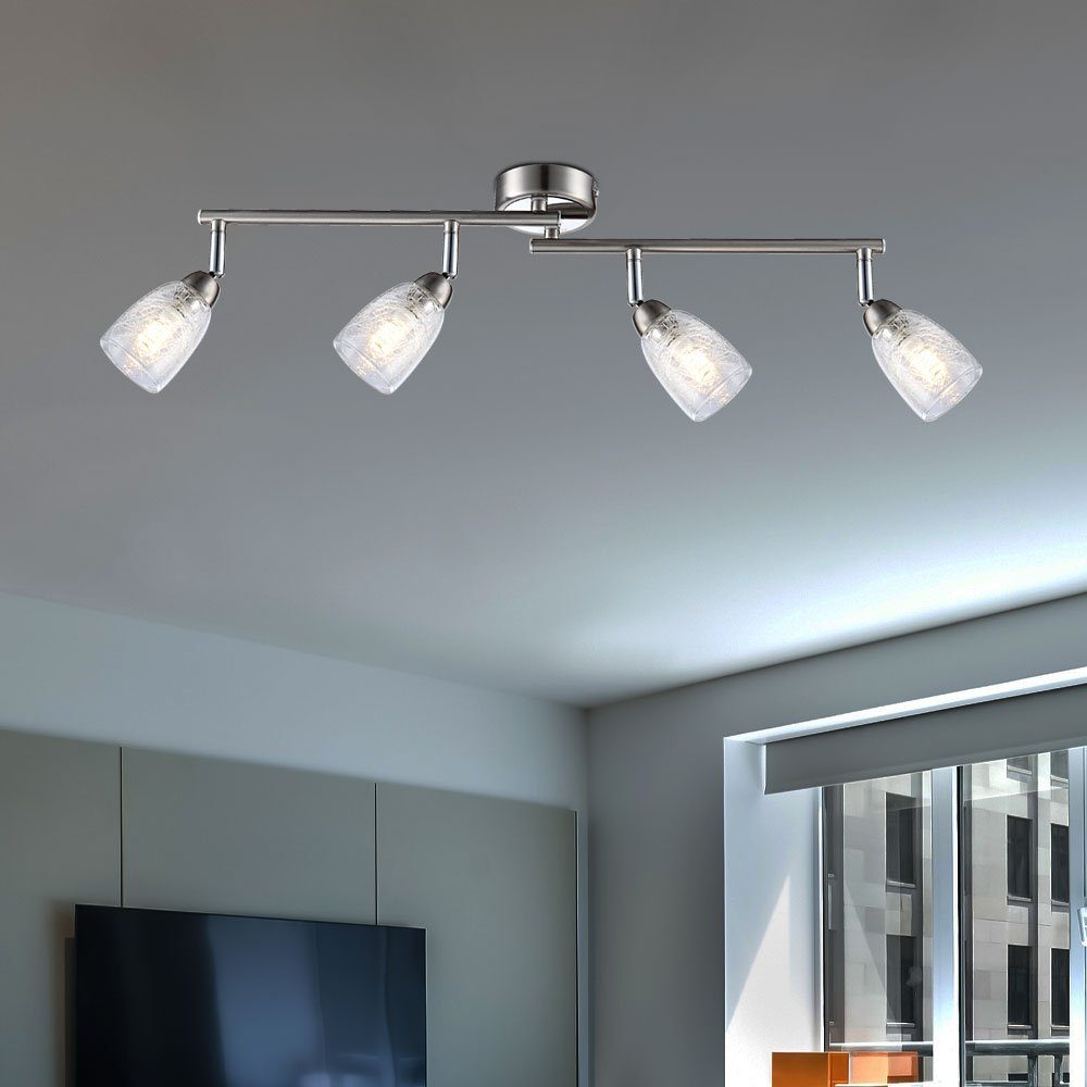 etc-shop LED LED-Leuchtmittel LED verbaut, Deckenleuchte Wohnzimmerlampe Warmweiß, fest Deckenleuchte, Spotleiste