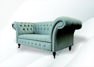 JVmoebel Chesterfield-Sofa, Chesterfield 2 Sitzer Grün Wohnzimmer Modern Design Sofa Kreative