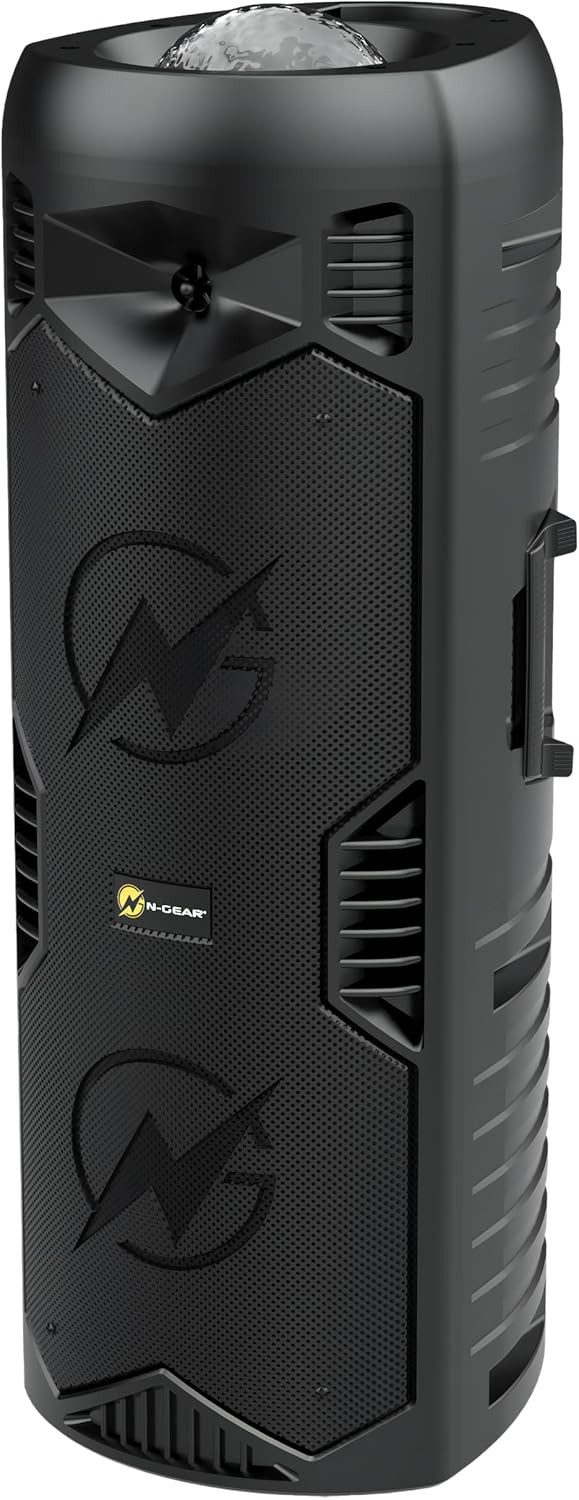 N-GEAR Let's Go Party 5150 Musikbox mit Mikrofon Bluetooth-Lautsprecher (200 W, Powerbank-Funktion, RGB-LED Lichtshow/Projektionslicht) – Bild 2 von 5