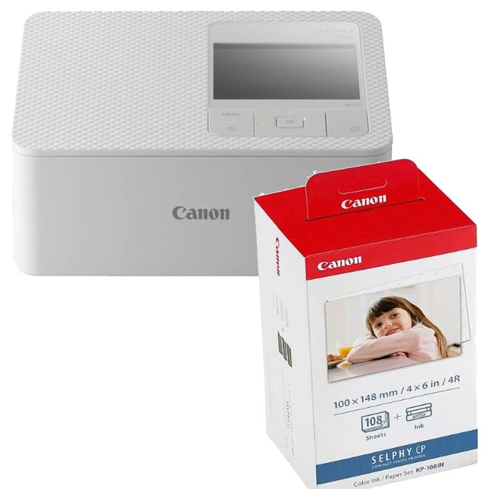 Canon Selphy CP1500 Drucker weiß + KP-108 IN Fotodrucker