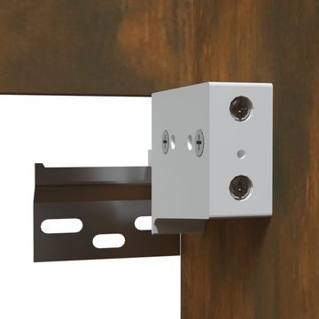 vidaXL Badezimmer-Set Badschrank mit Spiegel Räuchereiche Holzwerkstoff, (1-St)