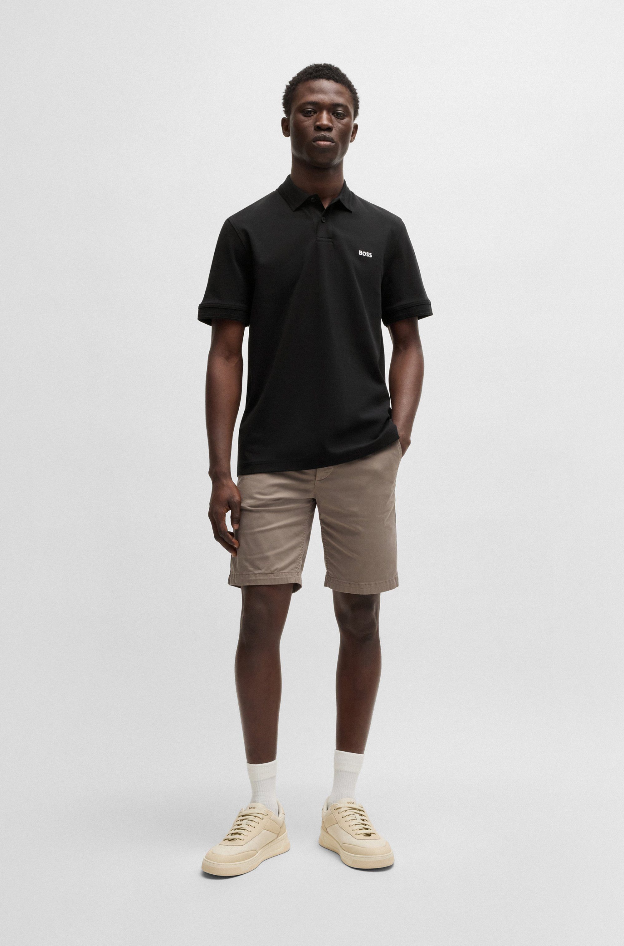 BOSS ORANGE Poloshirt Pe Interlock aus Baumwoll-Piqué mit Logo-Print Regular