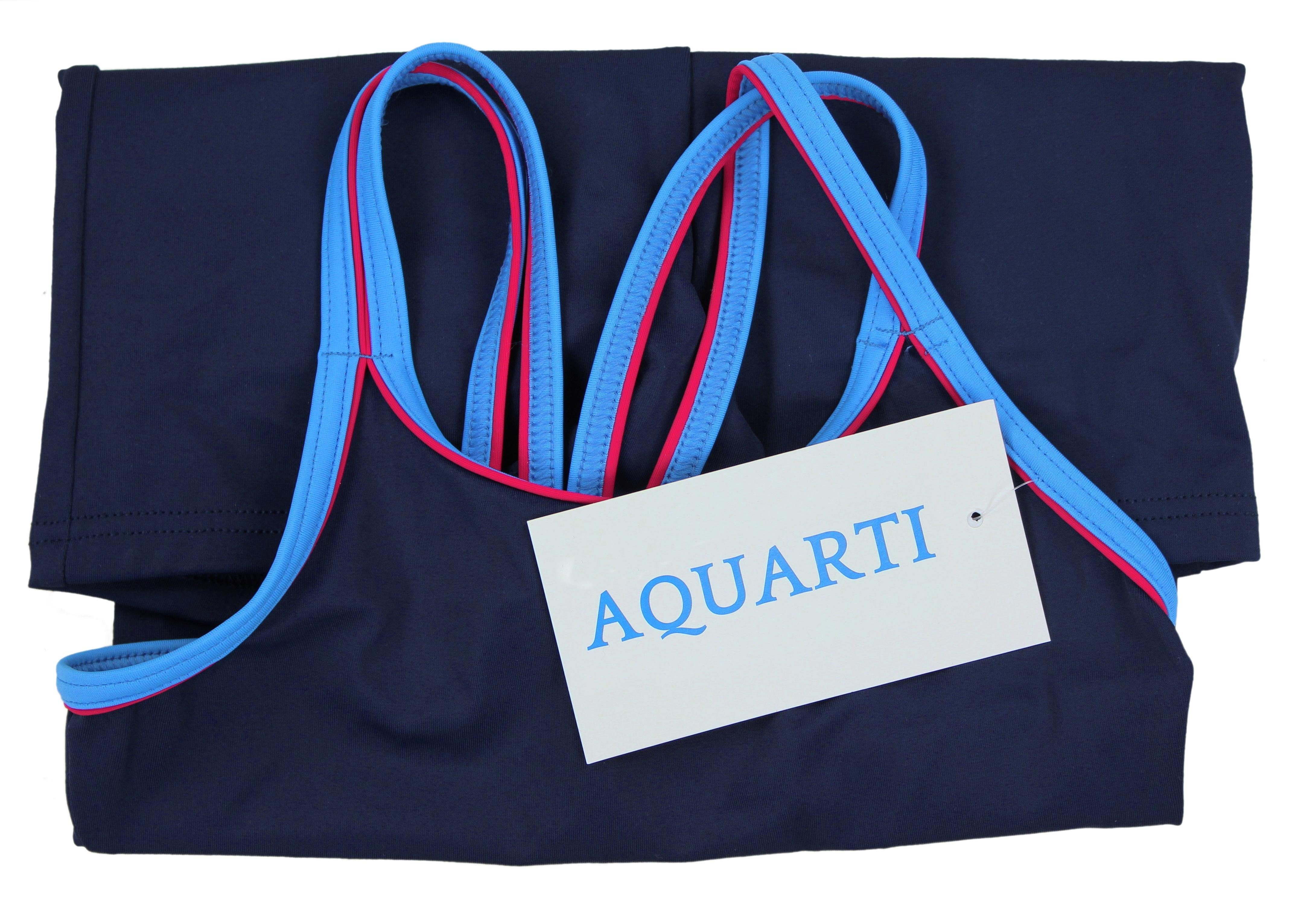 Aquarti Badeanzug Aquarti Mädchen Badeanzug Bein Blau mit Racerback Dunkelblau 